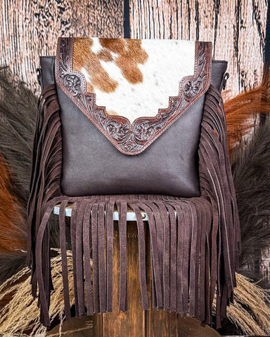 Mae Hair on Hide Fringe Crossbody Bag - Purses & Wallets - Sixtease Bags - Bronco Western Supply Co.