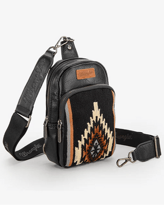 Magnolia Aztec Sling Bag in Black by Wrangler – Purses & Wallets from Bronco Western Supply Co.