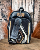 Magnolia Aztec Sling Bag in Black by Wrangler - Purses & Wallets - Montana West - Bronco Western Supply Co.