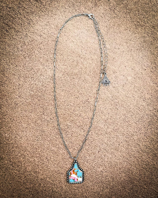 Maisie Cotton Candy Ear Tag Necklace – Jewelry from Bronco Western Supply Co.