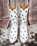 Marfa Black Star Leather Boots - Ice and Silver - Women's Shoes - Black Star - Bronco Western Supply Co.