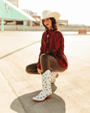 Marfa Black Star Leather Boots - Ice and Silver - Women's Shoes - Black Star - Bronco Western Supply Co.