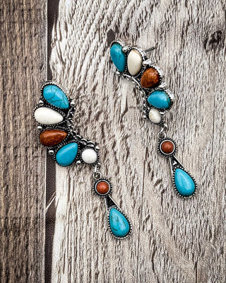 Marlette Multi - Stone Drop Earrings – Jewelry from Bronco Western Supply Co.