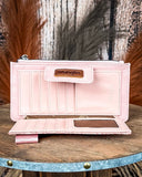 Marlowe Tooled Wristlet Wallet in Dark Pink by Wrangler - Purses & Wallets - Montana West - Bronco Western Supply Co.