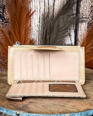 Marlowe Tooled Wristlet Wallet in Khaki by Wrangler – Purses & Wallets from Bronco Western Supply Co.