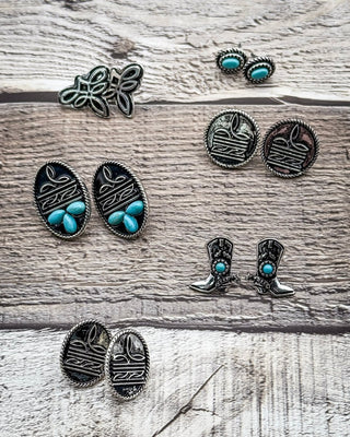 Mesa Boot Stitch Multi Stud Earring Set – Jewelry from Bronco Western Supply Co.