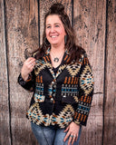 Mesa Mirage Southwestern Print Blazer - Apparel - Lucky & Blessed - Bronco Western Supply Co.