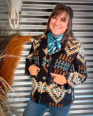 Mesa Mirage Southwestern Print Blazer – Apparel from Bronco Western Supply Co.