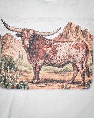 Mesa Ridge Rhinestone Longhorn Tee in Tan – Apparel from Bronco Western Supply Co.