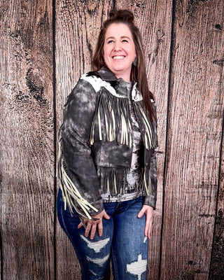 Midnight Rider Black Vintage Leather Fringe Jacket – Apparel from Bronco Western Supply Co.