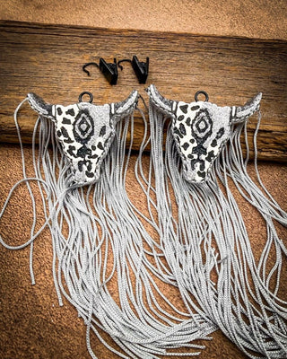 Midnight Silver Bull Skull Car Vent Clip Freshies in Mahogany Teakwood – Accessories from Bronco Western Supply Co.