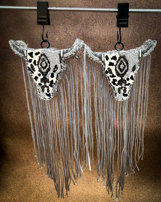 Midnight Silver Bull Skull Car Vent Clip Freshies in Mahogany Teakwood – Accessories from Bronco Western Supply Co.