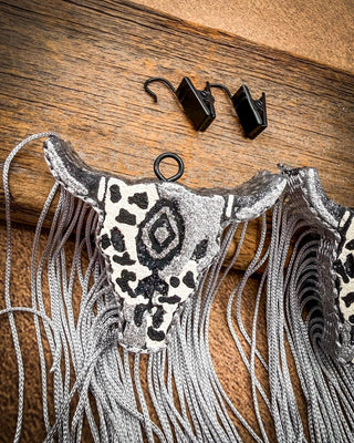 Midnight Silver Bull Skull Car Vent Clip Freshies in Mahogany Teakwood – Accessories from Bronco Western Supply Co.