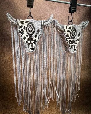 Midnight Silver Bull Skull Car Vent Clip Freshies in Mahogany Teakwood – Accessories from Bronco Western Supply Co.