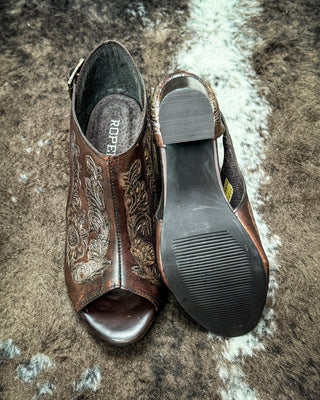 Mika Closed Back Mule Heel in Brown by Roper – Women's Shoes from Bronco Western Supply Co.