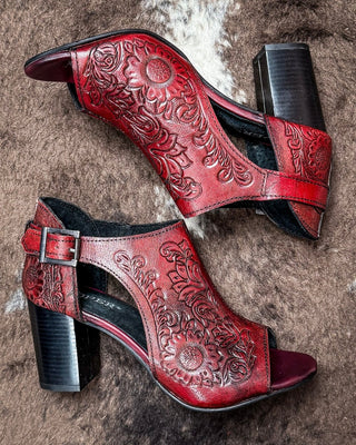 Mika Closed Back Mule Heel in Red by Roper – Women's Shoes from Bronco Western Supply Co.