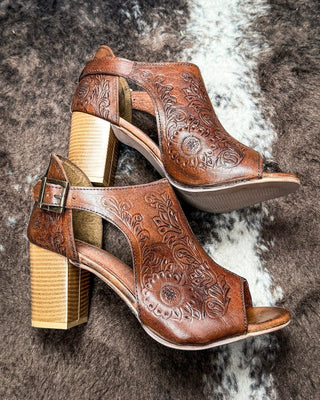Mika Closed Back Mule Heel in Tan by Roper – Women's Shoes from Bronco Western Supply Co.