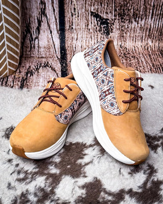 Mira Twisted X Feather X Slip - On Shoe - Beeswax and Aztec Multi – Women's Shoes from Bronco Western Supply Co.