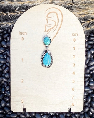 Molly Post Dangle Fashion Earrings - Turquoise – Jewelry from Bronco Western Supply Co.