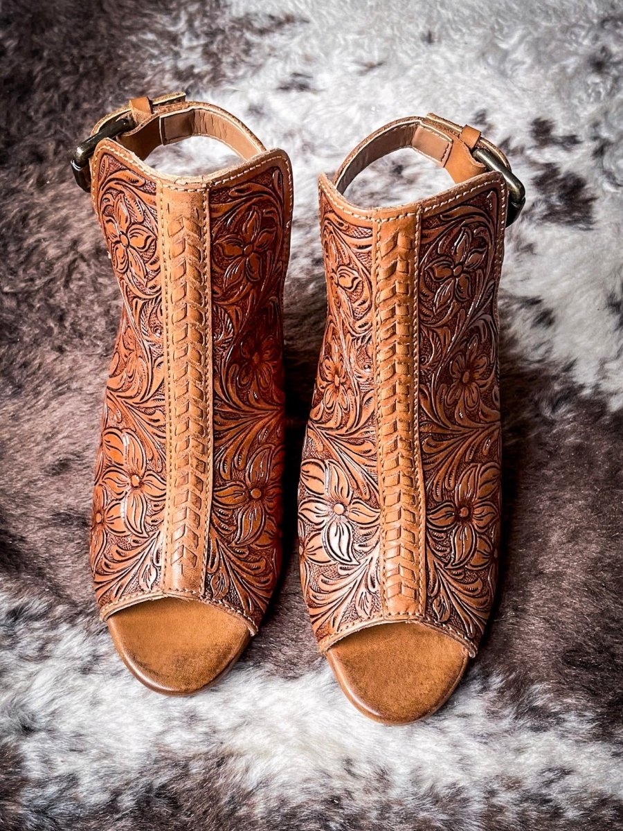 Myra Bags - Monika Tooled Leather Heels – Bronco Western Supply Co.