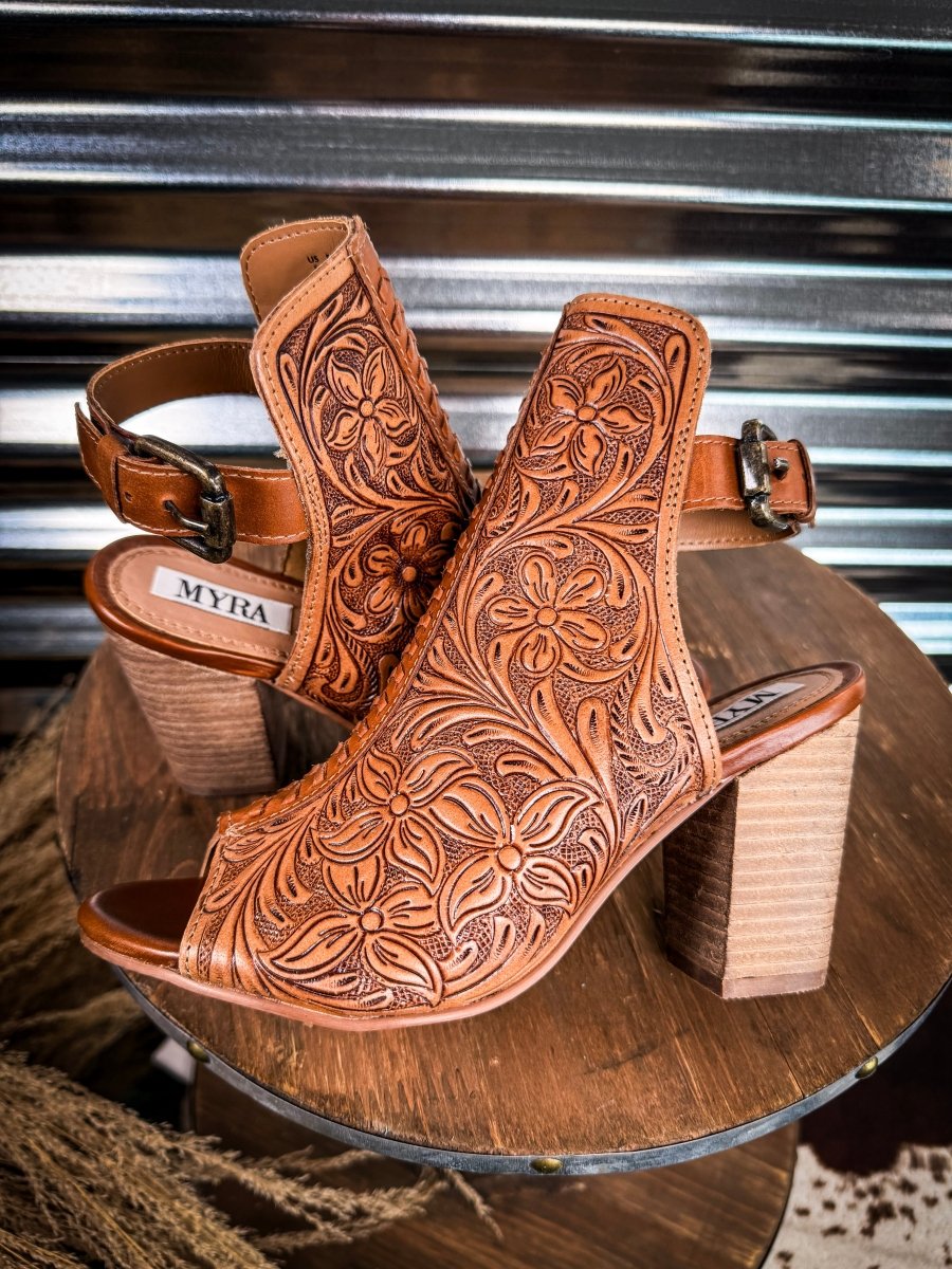 Myra Bags - Monika Tooled Leather Heels – Bronco Western Supply Co.