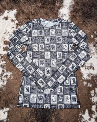 Moon Child Fortune Teller Mesh Top by Blakeley – Apparel from Bronco Western Supply Co.