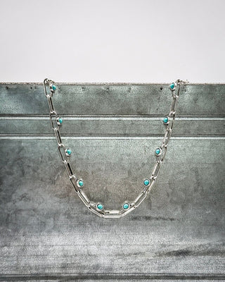 Morrow Chain Necklace with Stone Accents – Jewelry from Bronco Western Supply Co.