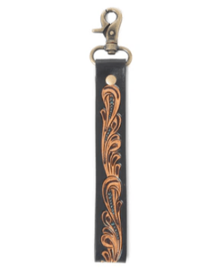 Myra Bag - Blacksmith Trail Tooled Leather Key Fob in Canyon Ember – Accessories from Bronco Western Supply Co.