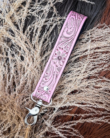 Myra Bag - Blooming Meadows Key Fob in Pink - Accessories - Myra Bag - Bronco Western Supply Co.