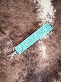 Myra Bag - Blooming Meadows Key Fob in Turquoise - Accessories - Myra Bag - Bronco Western Supply Co.