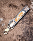 Myra Bag - Braided Buckle Hair On Key Fob in Dusty Bronze - Accessories - Myra Bag - Bronco Western Supply Co.