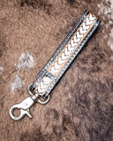 Myra Bag - Braided Buckle Hair On Key Fob in Dusty Bronze - Accessories - Myra Bag - Bronco Western Supply Co.