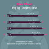 Myra Bag - Checkered Brown Hand - Tooled Leather Belt - Apparel - Myra Bag - Bronco Western Supply Co.