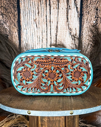 Myra Bag - Chesterock Canyon Make Up Bag in Blue - Gift Items - Myra Bag - Bronco Western Supply Co.
