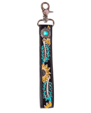 Myra Bag - Cheyenne Bloom Hand - Tooled Key Fob - Accessories - Myra Bag - Bronco Western Supply Co.