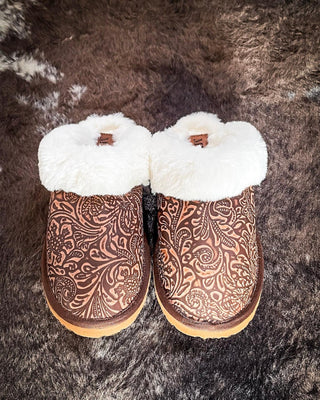 Myra Bag - Classic Lined Brown Leather Slippers – Women's Shoes from Bronco Western Supply Co.