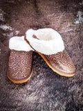 Myra Bag - Classic Lined Brown Leather Slippers - Women's Shoes - Myra Bag - Bronco Western Supply Co.
