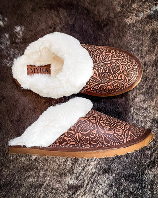 Myra Bag - Classic Lined Brown Leather Slippers – Women's Shoes from Bronco Western Supply Co.
