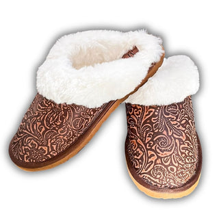 Myra Bag - Classic Lined Brown Leather Slippers – Women's Shoes from Bronco Western Supply Co.