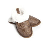 Myra Bag - Classic Lined Brown Leather Slippers - Women's Shoes - Myra Bag - Bronco Western Supply Co.