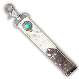 Myra Bag - Concho Delight Key Fob in Black & White - Accessories - Myra Bag - Bronco Western Supply Co.