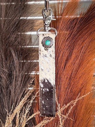 Myra Bag - Concho Delight Key Fob in Black & White – Accessories from Bronco Western Supply Co.