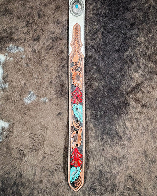 Myra Bag - Cummerband Hand Tooled Concho Belt – Accessories from Bronco Western Supply Co.