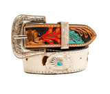 Myra Bag - Cummerband Hand Tooled Concho Belt - Accessories - Myra Bag - Bronco Western Supply Co.