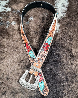 Myra Bag - Cummerband Hand Tooled Concho Belt – Accessories from Bronco Western Supply Co.