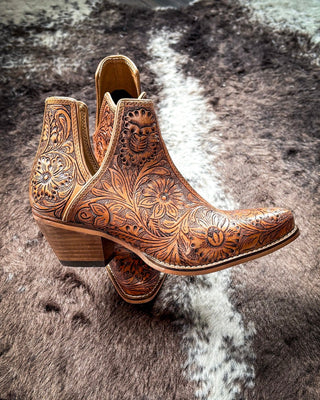 Myra Bag - Dakota Charm Booties in Caramel – Women's Shoes from Bronco Western Supply Co.