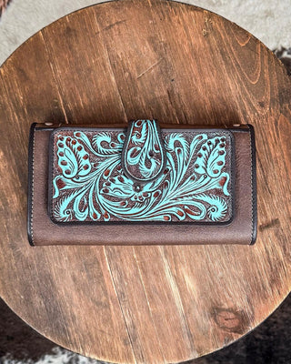 Myra Bag - Danohue Peak Wallet in Turquoise – Purses & Wallets from Bronco Western Supply Co.