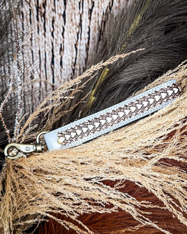 Myra Bag - Diamond Shine Hand - Tooled Strap Key Fob - Accessories - Myra Bag - Bronco Western Supply Co.