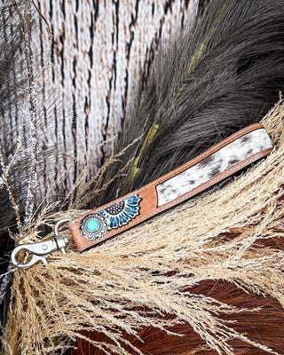 Myra Bag - Far & Wide Hand - Tooled Key Fob – Accessories from Bronco Western Supply Co.