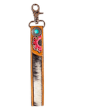 Myra Bag - Far & Wide Hand - Tooled Key Fob - Accessories - Myra Bag - Bronco Western Supply Co.